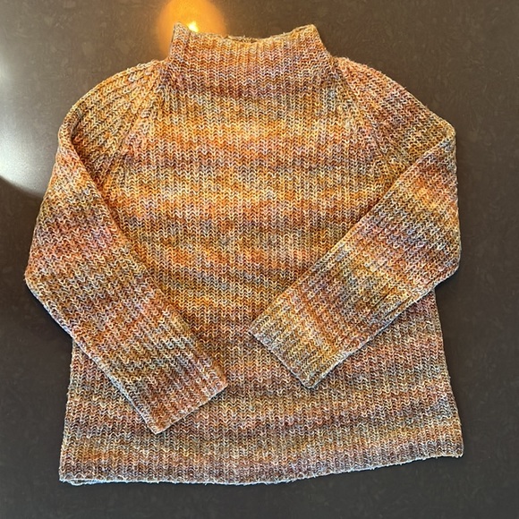 Vintage Jones New York Sport multi Colour Chunky Knit Turtle Neck Sweater Sz:S - Picture 8 of 12